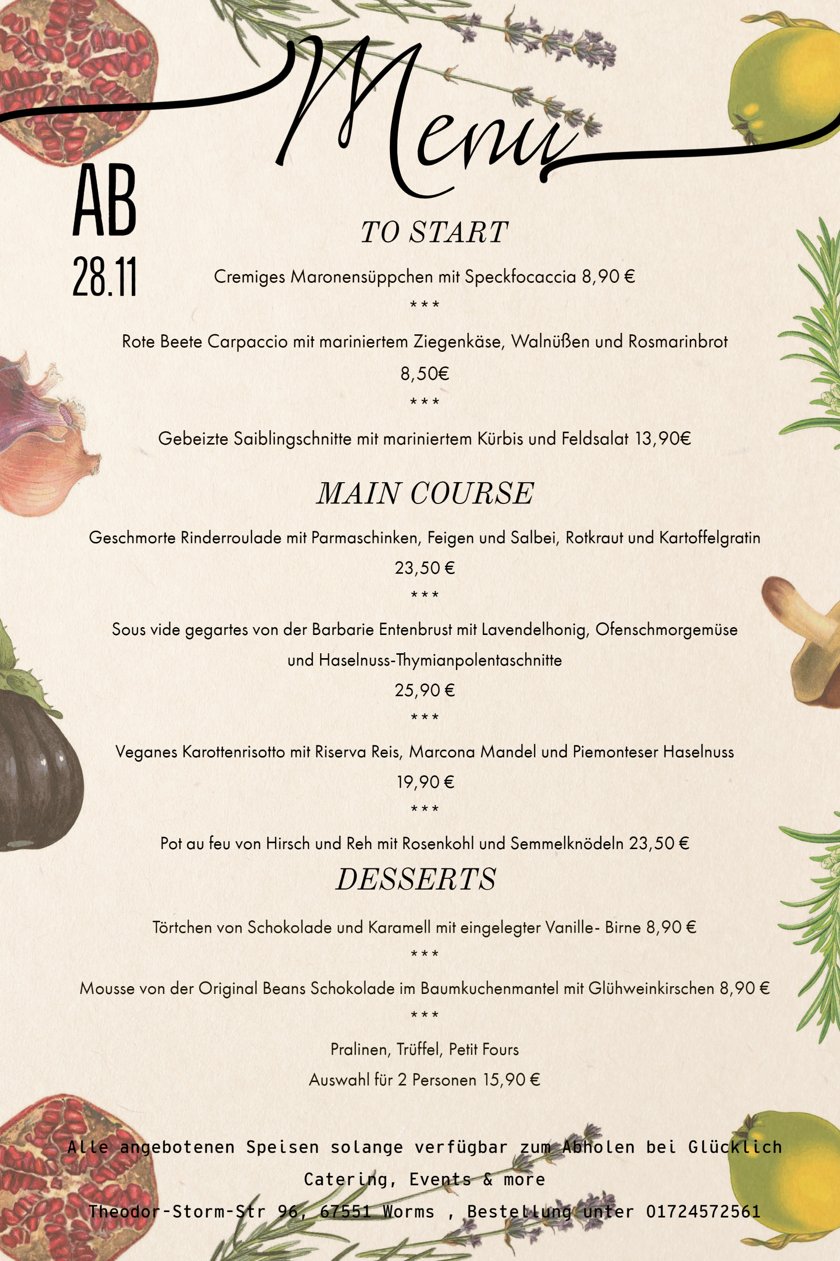 Men zum November & Dezember Corona Lockdown